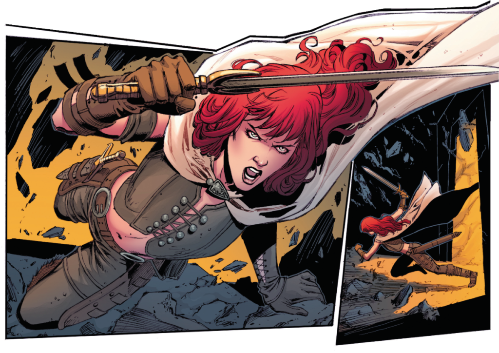 Red Sonja comic book image panel