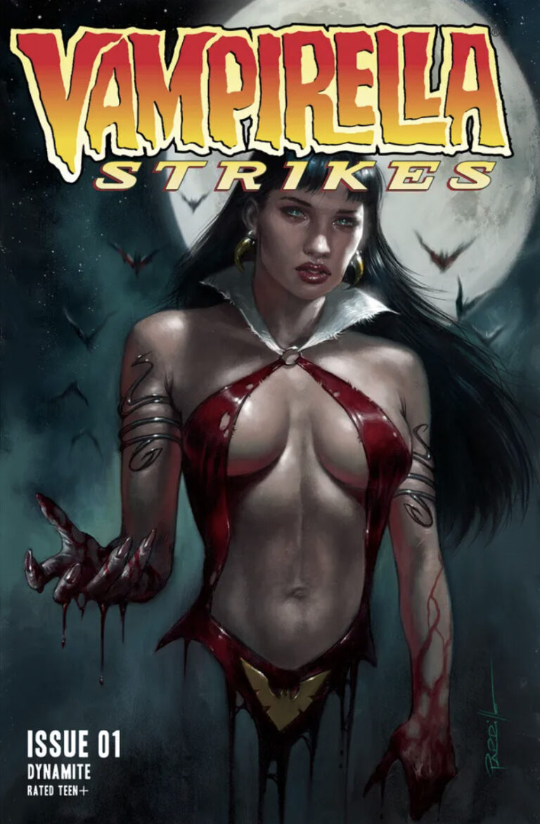 Vampirella Strikes NFT comic book by Tom Sniegoski Jonathan Lau Lucio Parrillo Dynamite Entertainment Terra Virtua