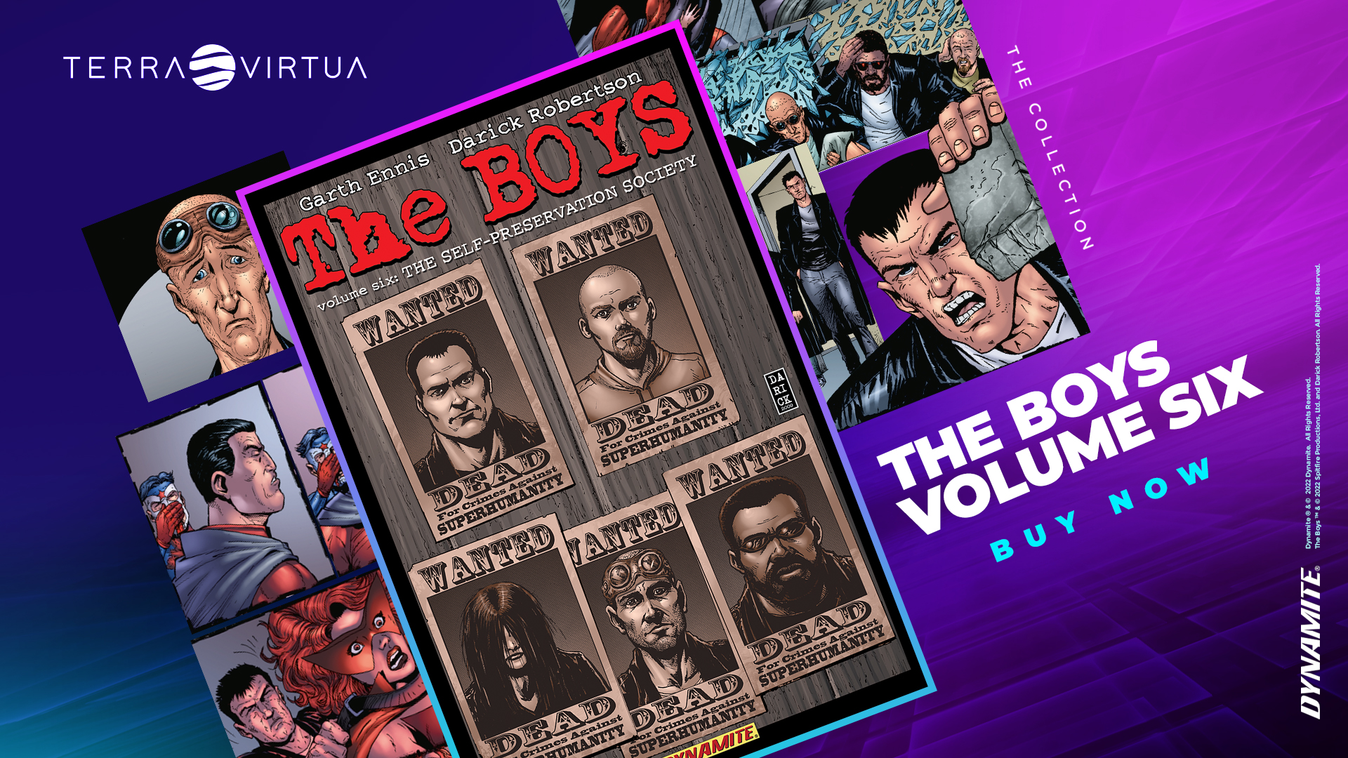 The Boys Volume Six Self Preservation Society NFT Comic Book by Garth Ennis Darick Robertson Dynamite Entertainment Terra Virtua