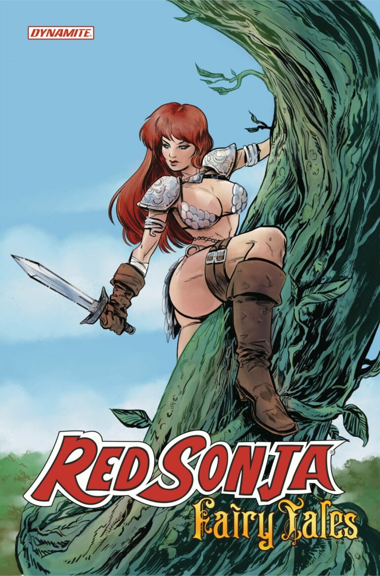 Red Sonja Fairy Tales One Shot NFT comic book by Jordan Clark Andres Labrada Lesley Leirix Li Soo Lee Cover Sebastian Piriz Dynamite Entertainment Virtua