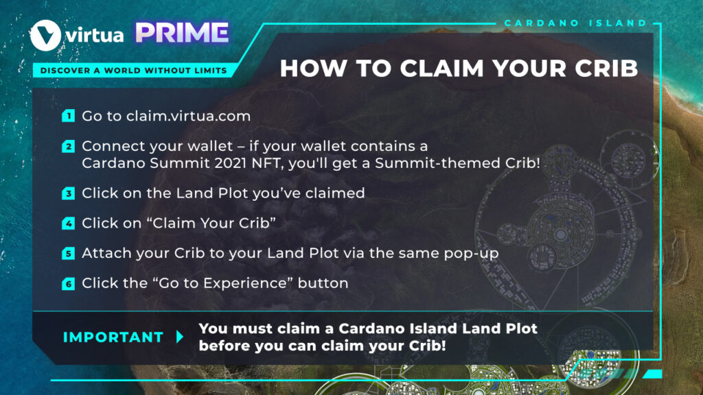 Cardano Island Cribs How to Claim Instructions